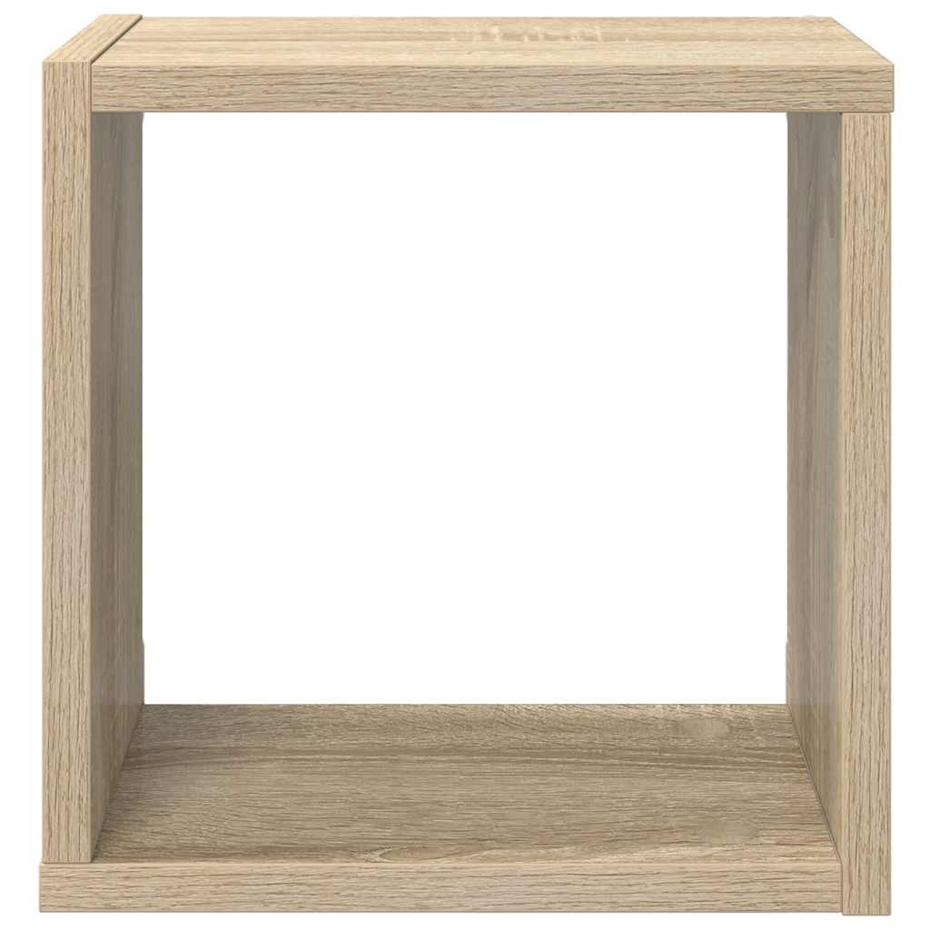 6 db sonoma-tölgyszínű forgácslap fali kockapolc 26x15x26 cm