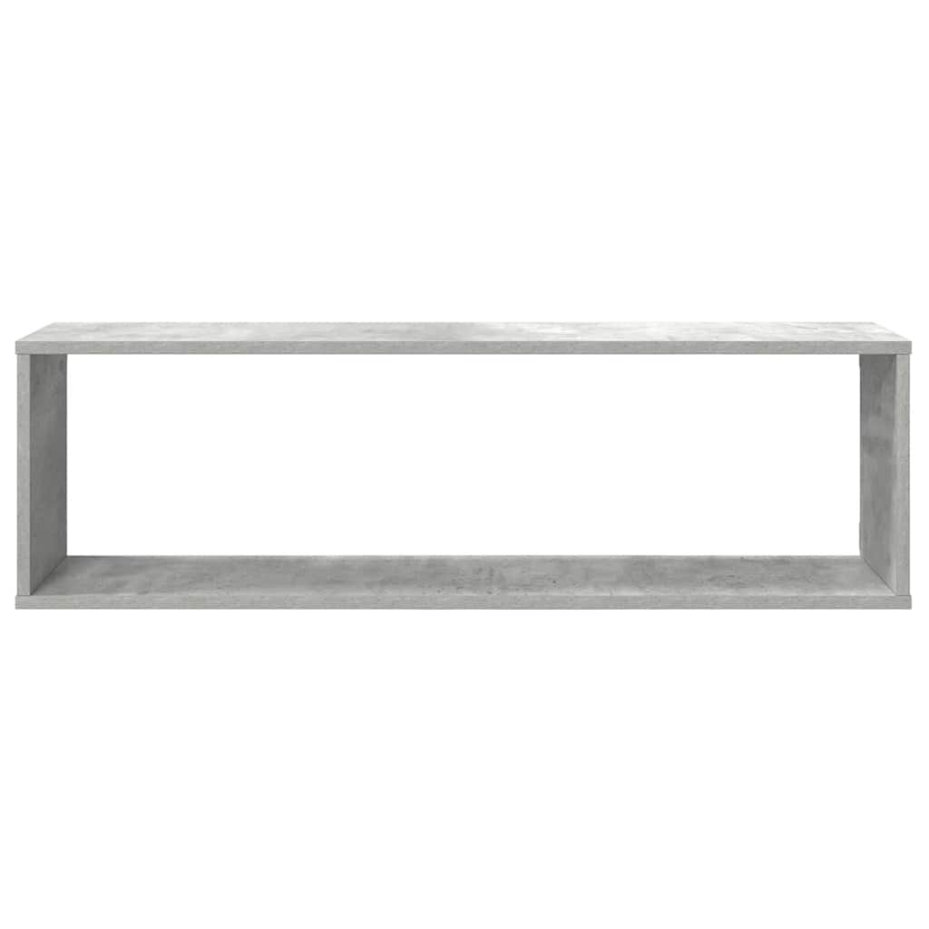 4 db betonszürke szerelt fa fali polc 100 x 15 x 30 cm