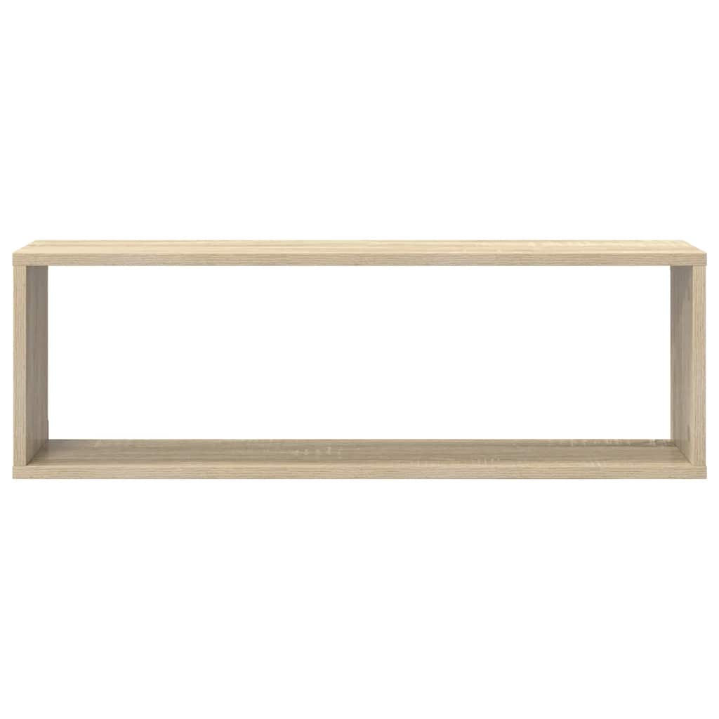 4 db sonoma tölgy színű szerelt fa fali polc 80 x 15 x 26,5 cm