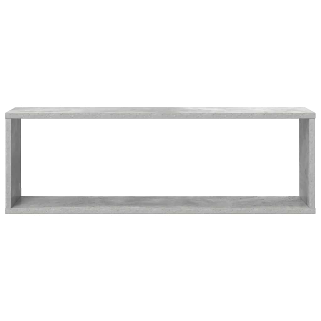 2 db betonszürke szerelt fa fali kockapolc 80 x 15 x 26,5 cm
