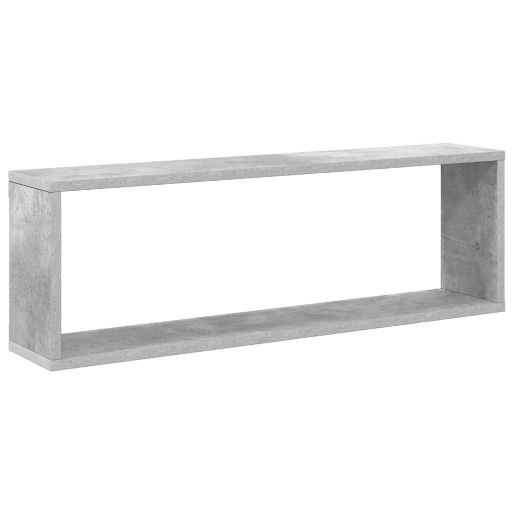 4 db betonszürke szerelt fa fali kockapolc 80 x 15 x 26,5 cm