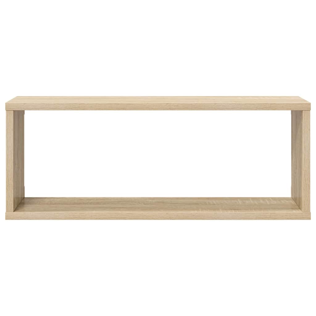 2 db sonoma tölgy szerelt fa négyszögű fali polc 60x15x23 cm