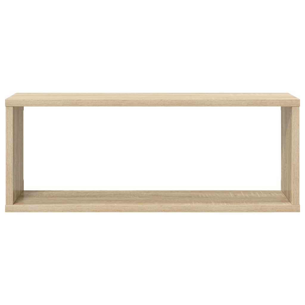 4 db sonoma tölgy szerelt fa négyszögű fali polc 60x15x23cm