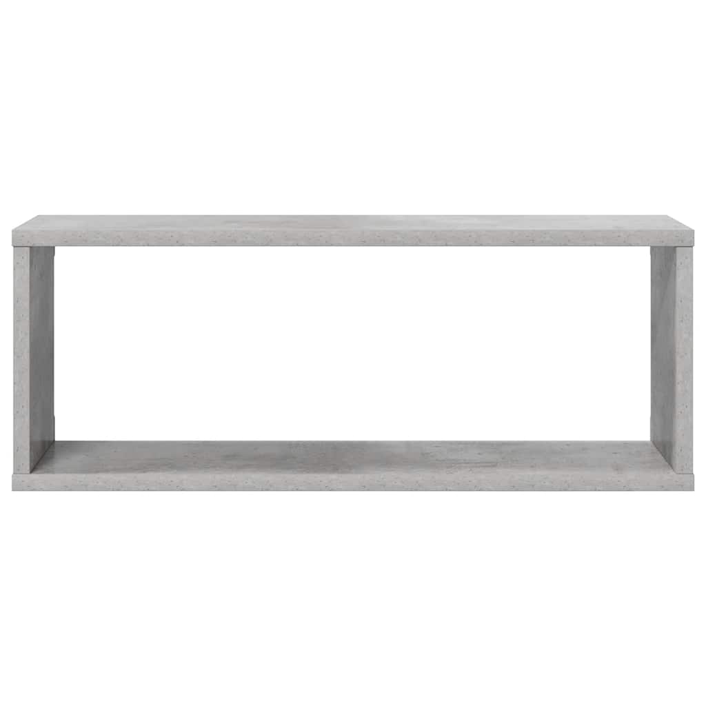 2 db betonszürke szerelt fa négyszögű fali polc 60 x 15 x 23 cm