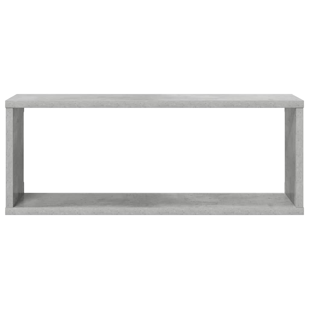 4 db betonszürke szerelt fa négyszögű fali polc 60 x 15 x 23 cm