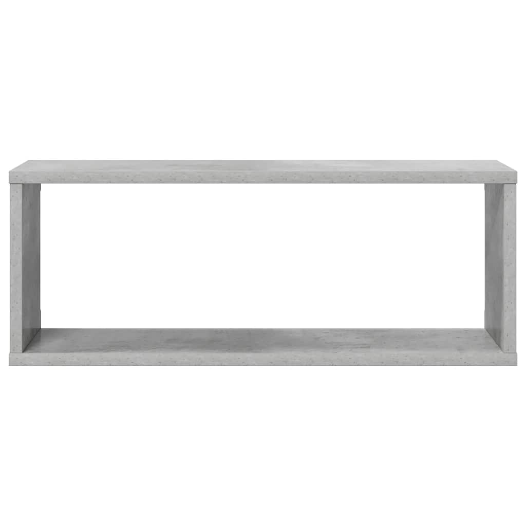 6 db betonszürke szerelt fa négyszögű fali polc 60 x 15 x 23 cm