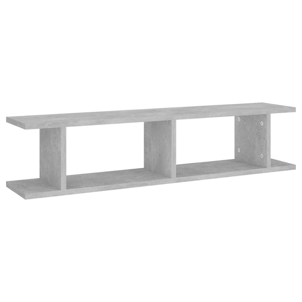2 db betonszürke forgácslap fali polc 90 x 18 x 20 cm