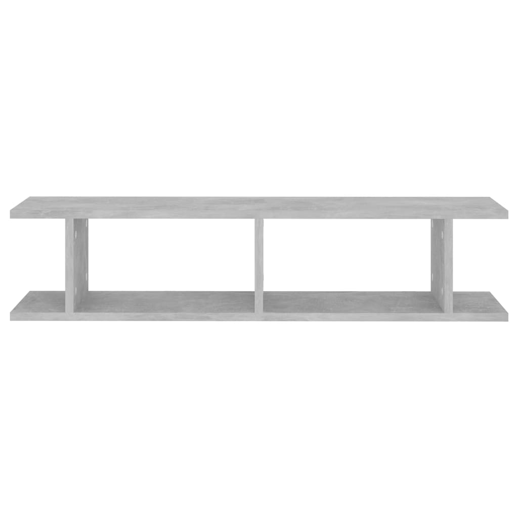 2 db betonszürke forgácslap fali polc 90 x 18 x 20 cm