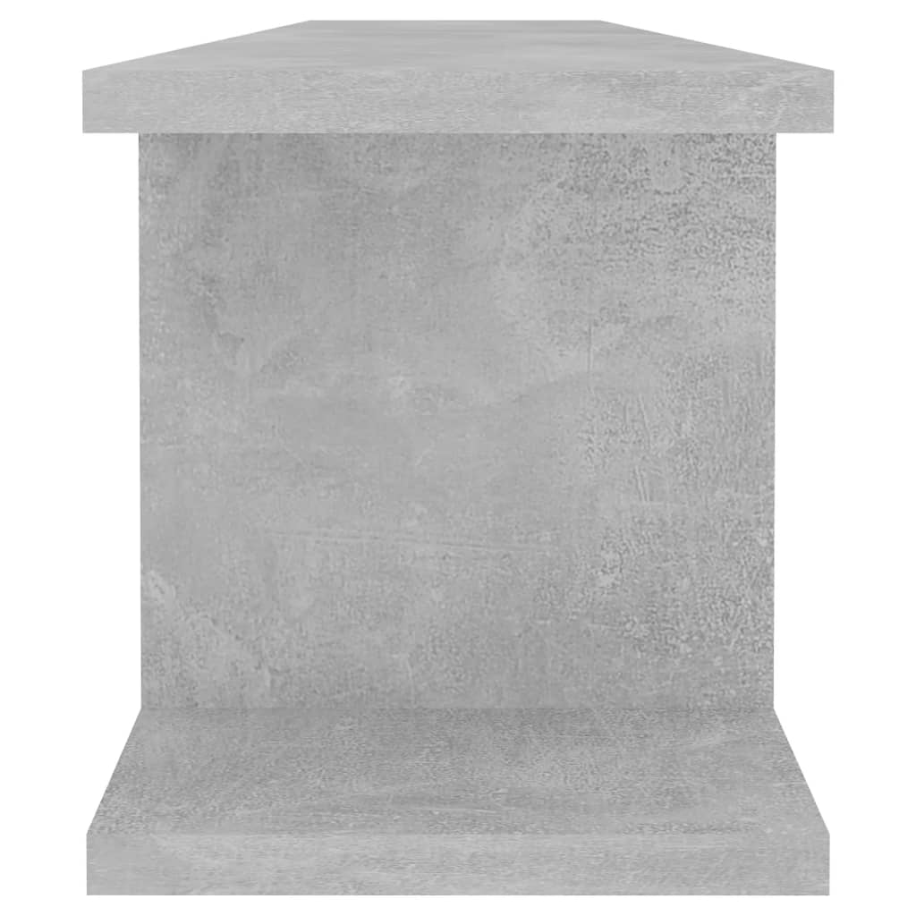 2 db betonszürke forgácslap fali polc 90 x 18 x 20 cm