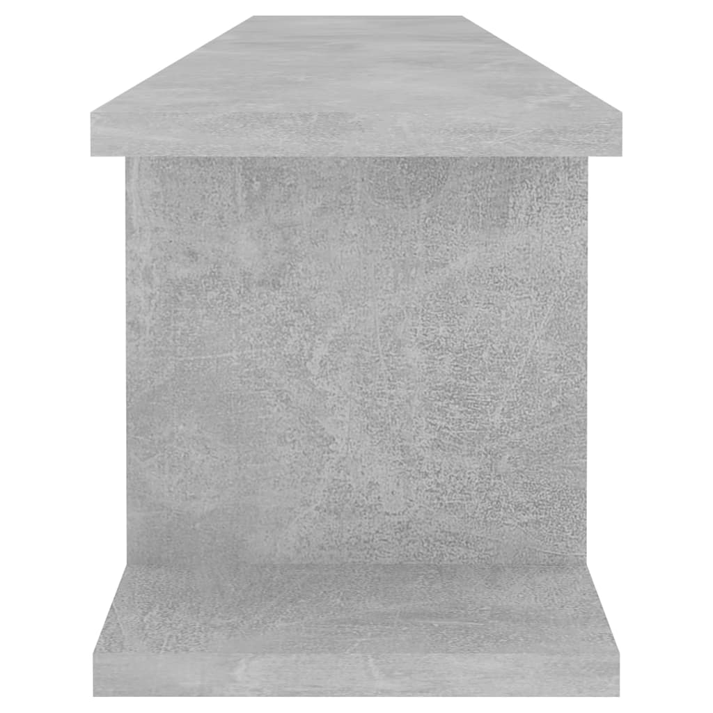 2 db betonszürke forgácslap fali polc 105 x 18 x 20 cm