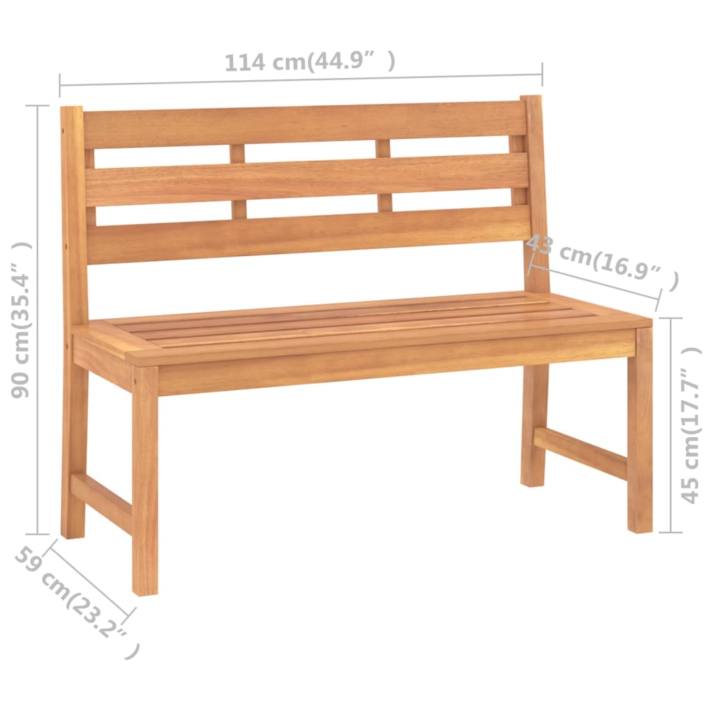 tömör tíkfa kerti pad 114 cm