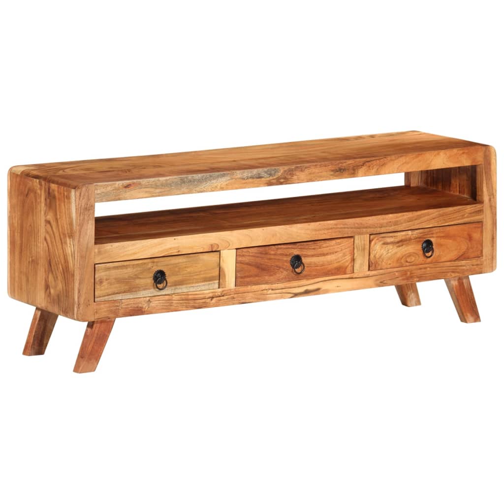 tömör akácfa TV-szekrény 110 x 30 x 40 cm