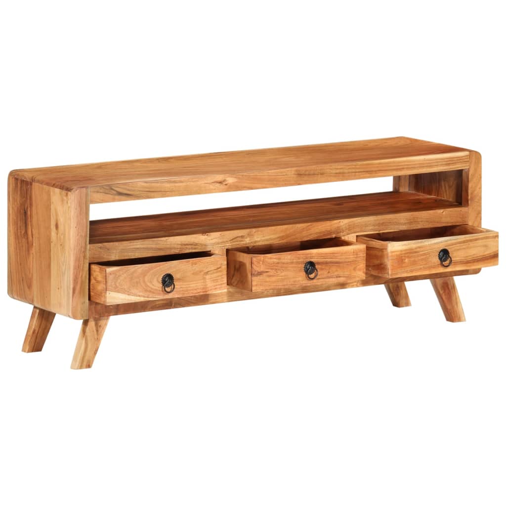 tömör akácfa TV-szekrény 110 x 30 x 40 cm