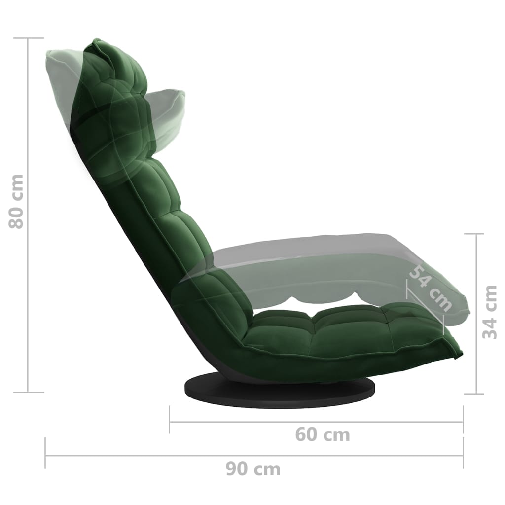 sötétzöld bársony forgó matracszék