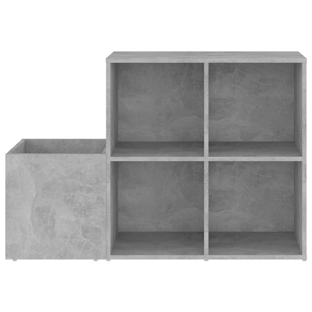betonszürke szerelt fa előszobai cipősszekrény 105x35,5x70 cm