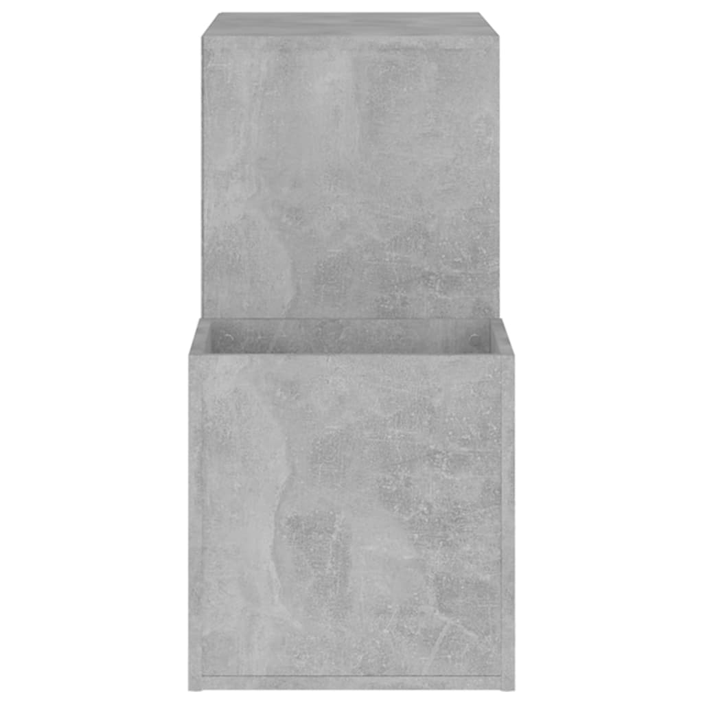 betonszürke szerelt fa előszobai cipősszekrény 105x35,5x70 cm
