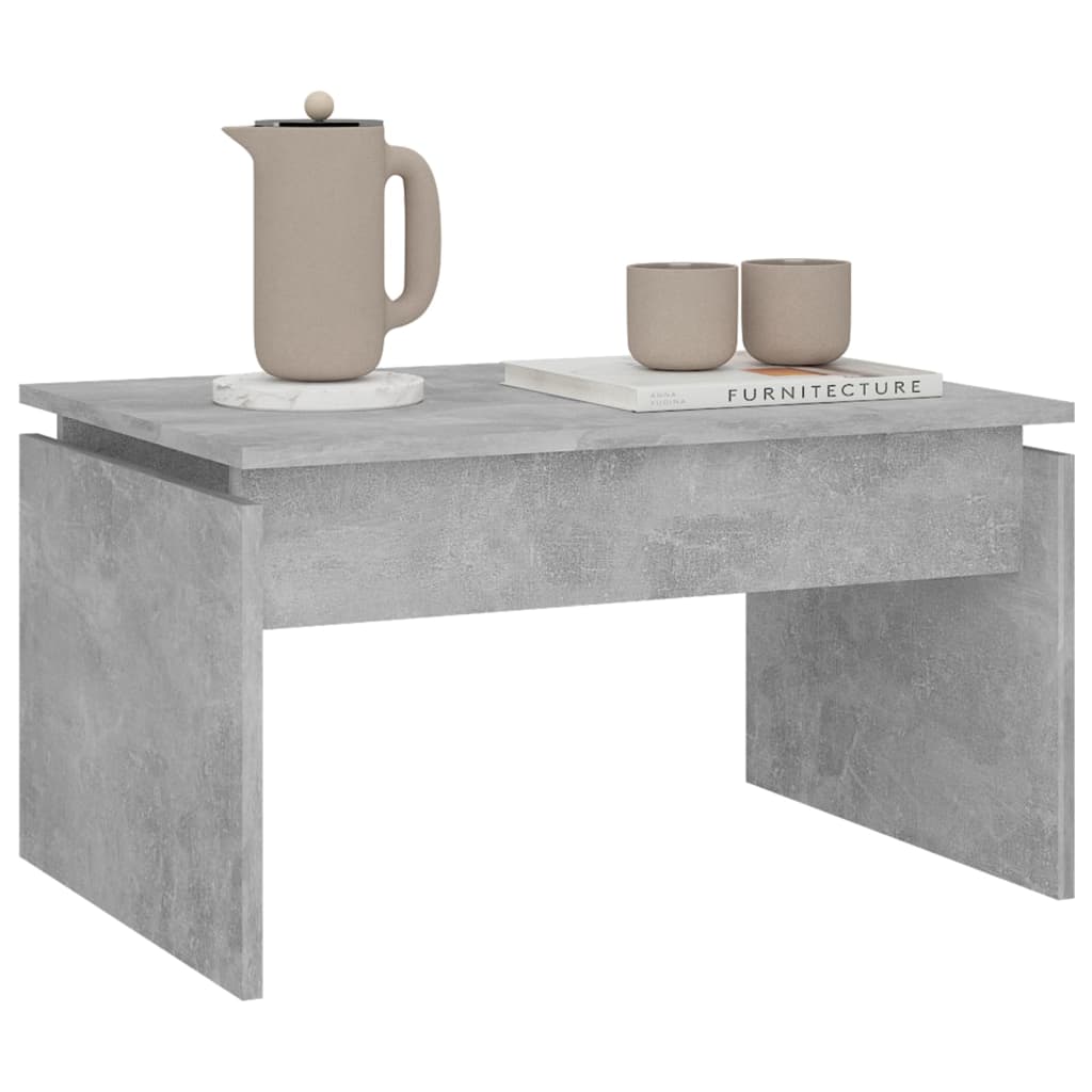 betonszürke szerelt fa dohányzóasztal 68 x 50 x 38 cm