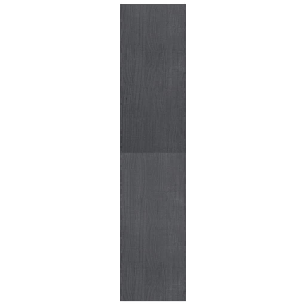 szürke fenyőfa könyvszekrény térelválasztó 40 x 30 x 135,5 cm