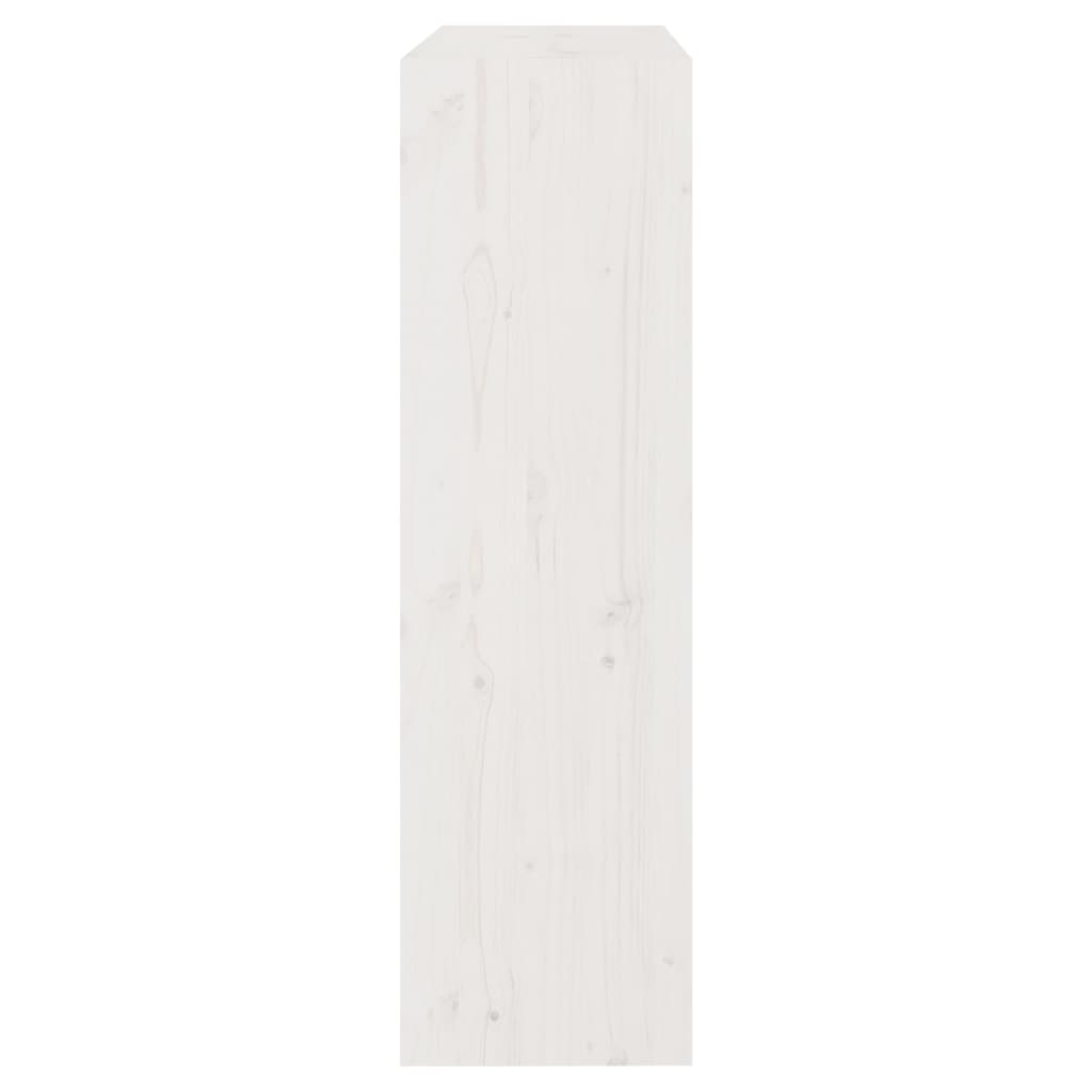 fehér tömör fenyőfa könyvszekrény/térelválasztó 80x30x103,5 cm