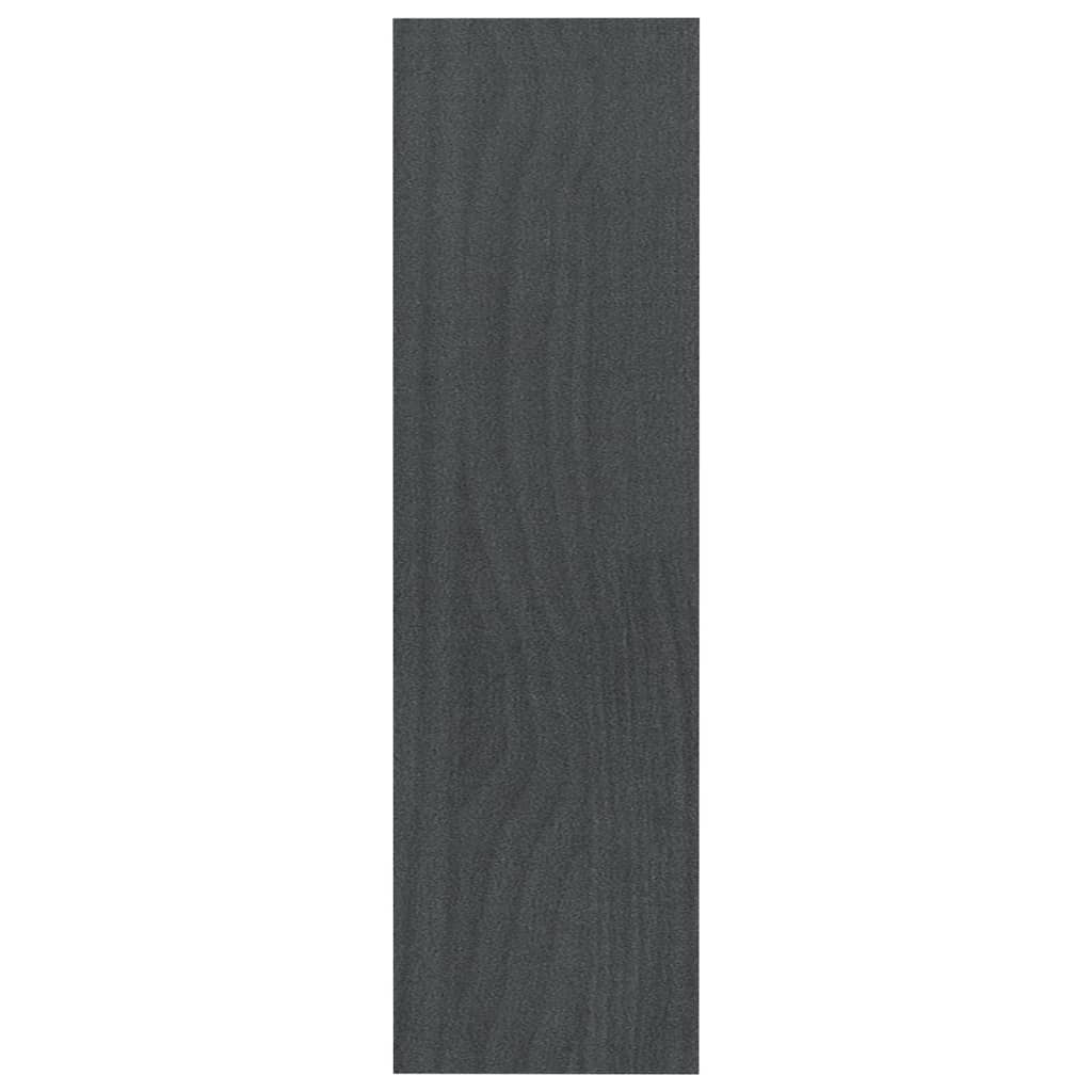 szürke tömör fenyőfa könyvszekrény/térelválasztó 100 x 30 x 103 cm