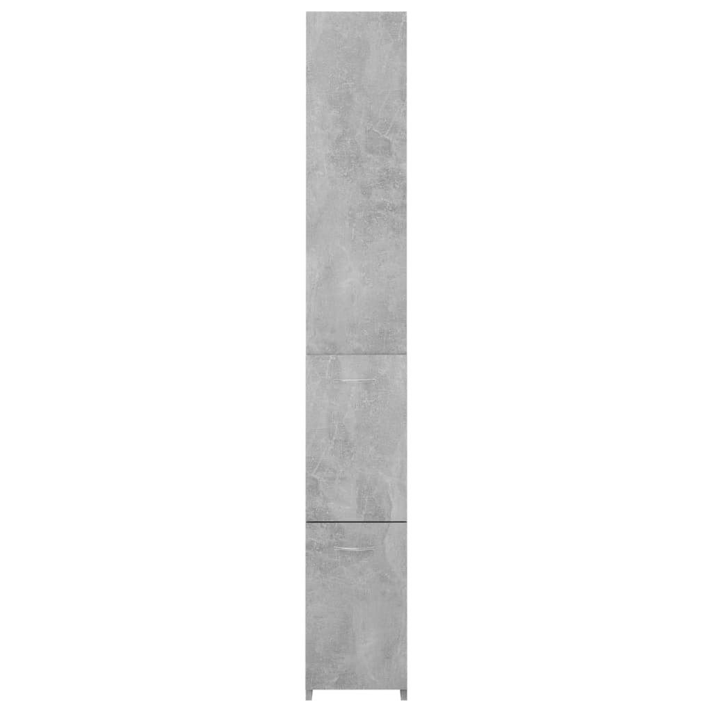 betonszürke szerelt fa fürdőszobaszekrény 25x26,5x170 cm