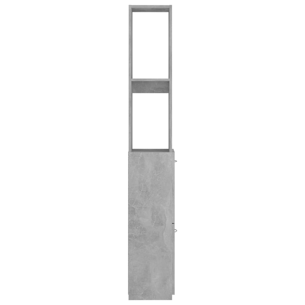 betonszürke szerelt fa fürdőszobaszekrény 25x26,5x170 cm