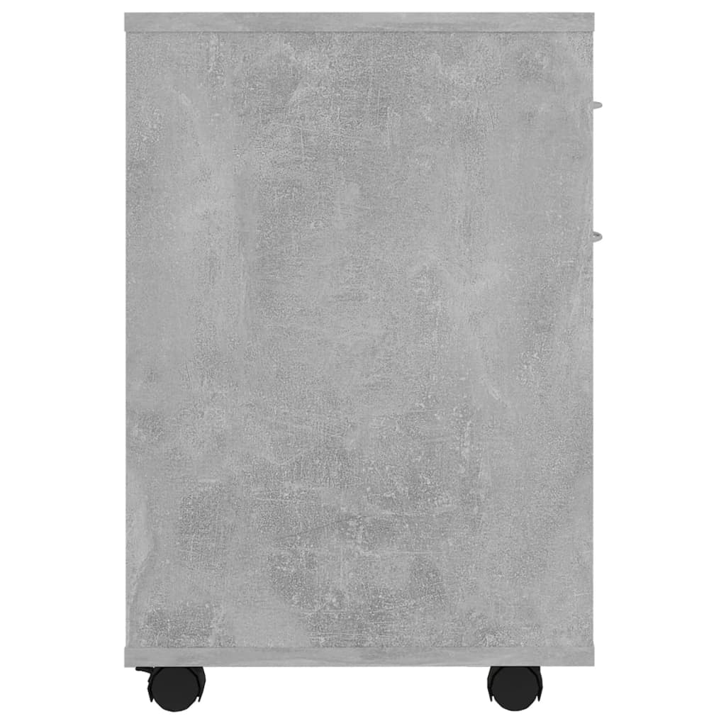 betonszürke szerelt fa kerekes szekrény 45 x 38 x 54 cm