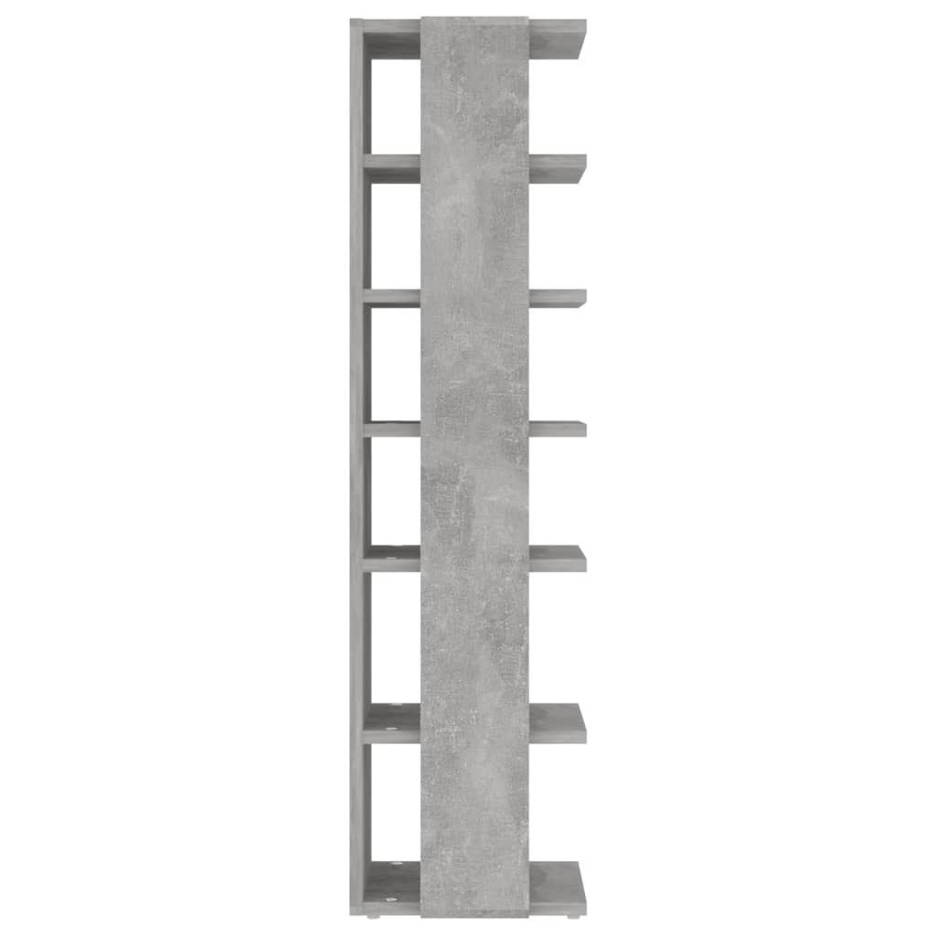 betonszürke szerelt fa cipőszekrény 27,5 x 27 x 102 cm