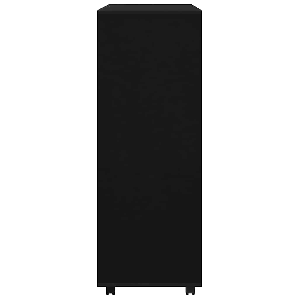 fekete szerelt fa ruhásszekrény 80 x 40 x 110 cm