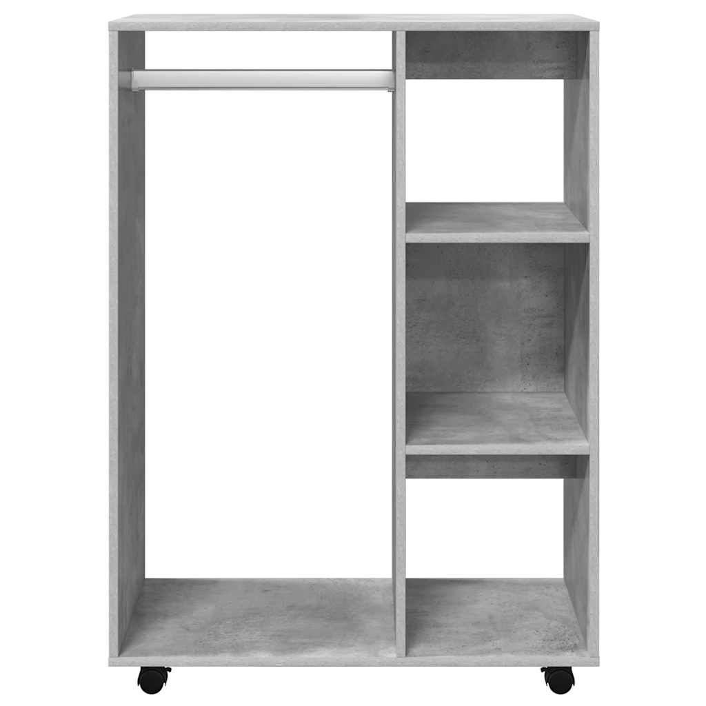 betonszürke szerelt fa ruhásszekrény 80 x 40 x 110 cm
