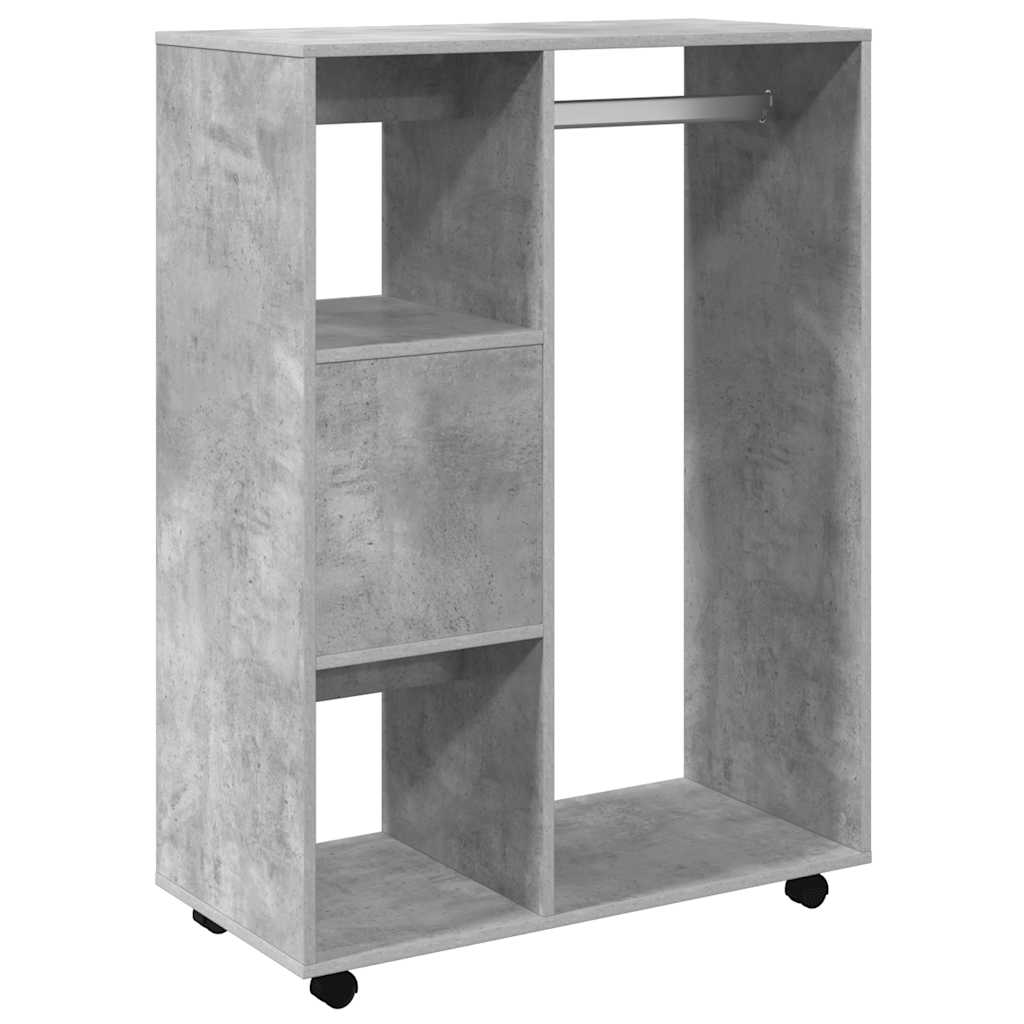 betonszürke szerelt fa ruhásszekrény 80 x 40 x 110 cm