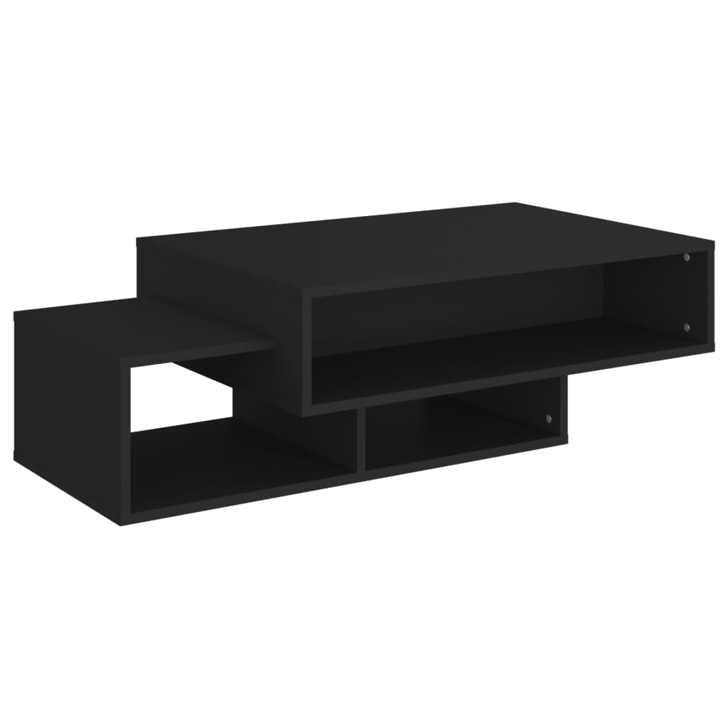 fekete szerelt fa dohányzóasztal 105 x 55 x 32 cm