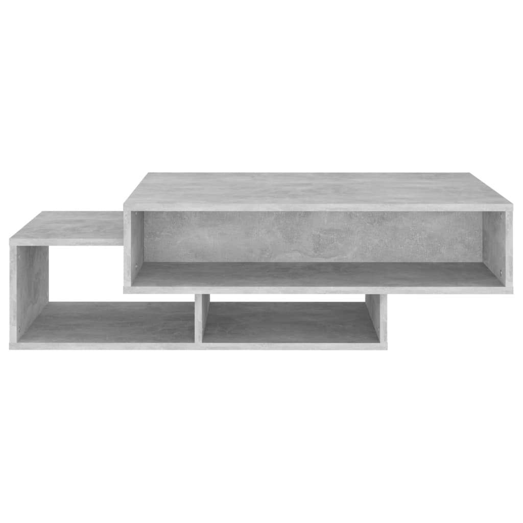 betonszürke szerelt fa dohányzóasztal 105 x 55 x 32 cm