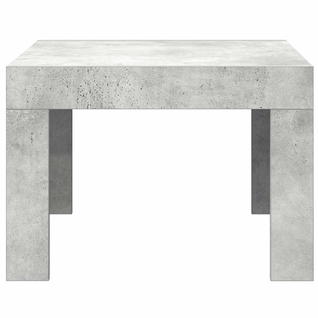 betonszürke szerelt fa dohányzóasztal 50 x 50 x 35 cm