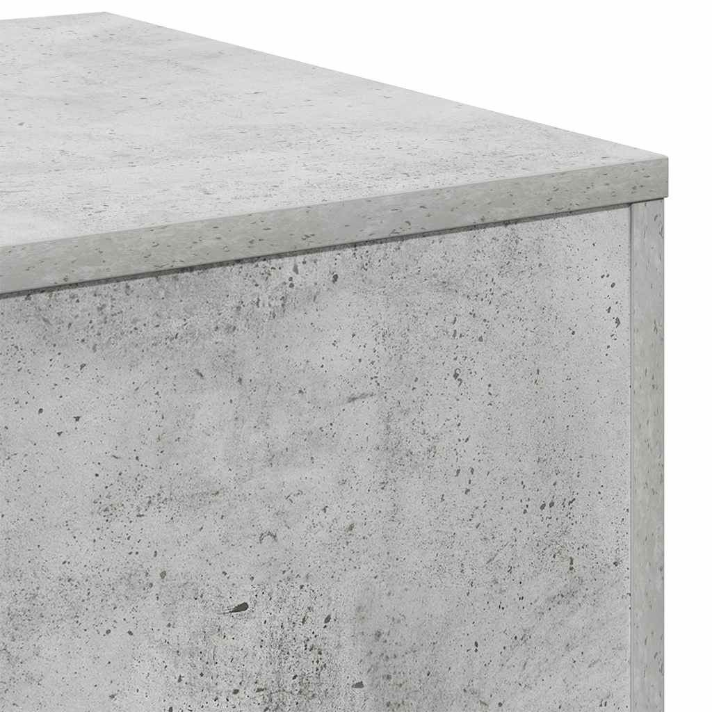 3 darab betonszürke rakásolható szerelt fa kisasztal
