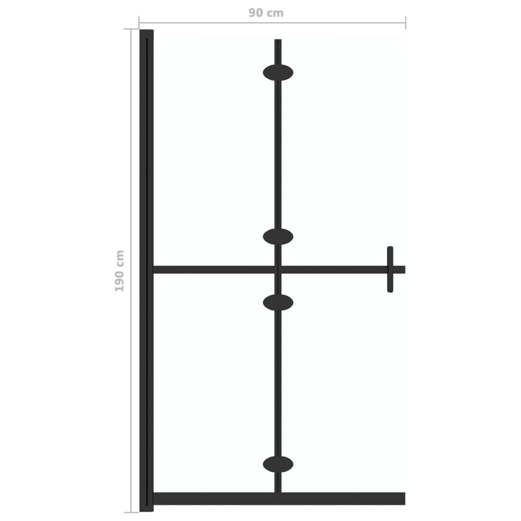átlátszó ESG üveg összecsukható zuhanyfal 90 x 190 cm