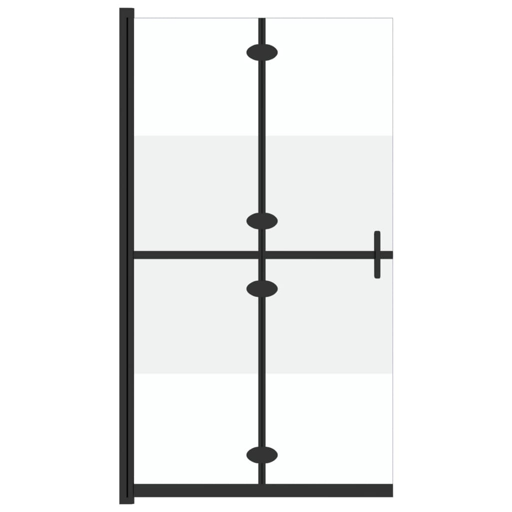 selyemmatt ESG üveg összecsukható zuhanyfal 80 x 190 cm