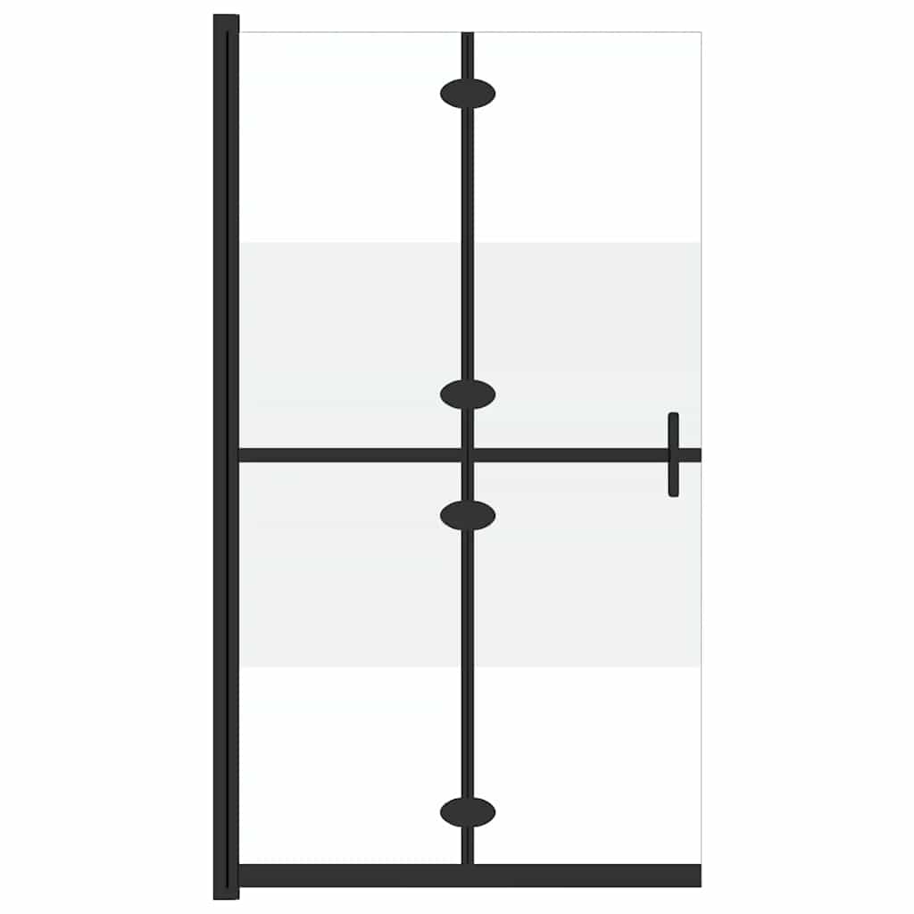 selyemmatt ESG üveg összecsukható zuhanyfal 100 x 190 cm