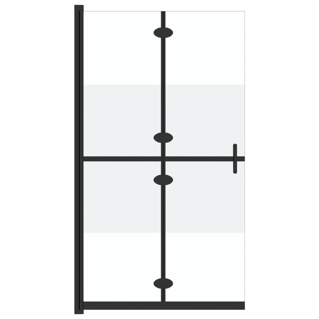 selyemmatt ESG üveg összecsukható zuhanyfal 120 x 190 cm