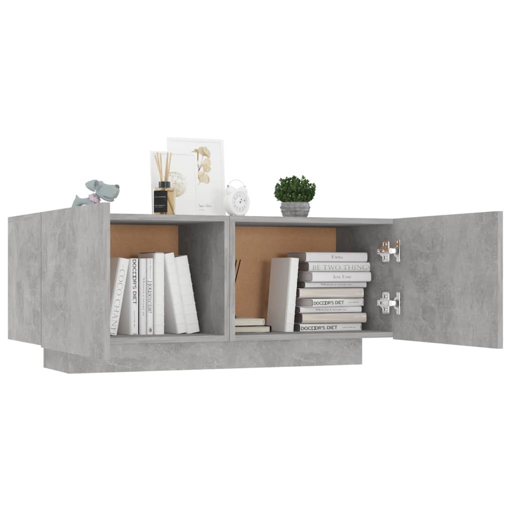 betonszürke forgácslap éjjeliszekrény 100 x 35 x 40 cm