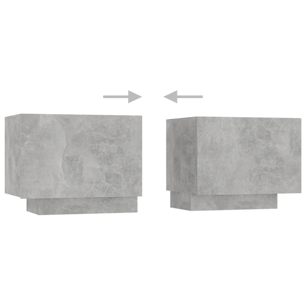 betonszürke forgácslap éjjeliszekrény 100 x 35 x 40 cm
