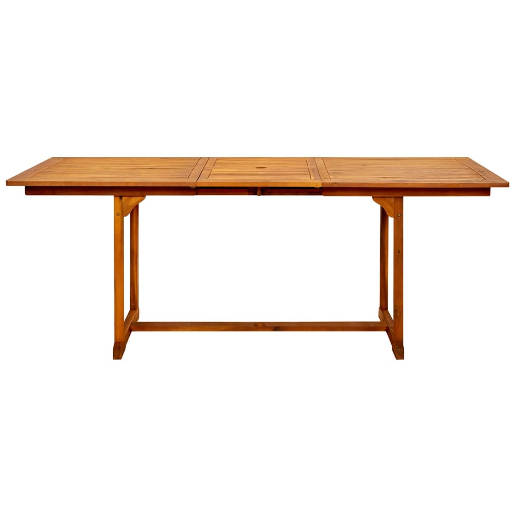 tömör akácfa kerti étkezőasztal (150-200) x 100 x 75 cm