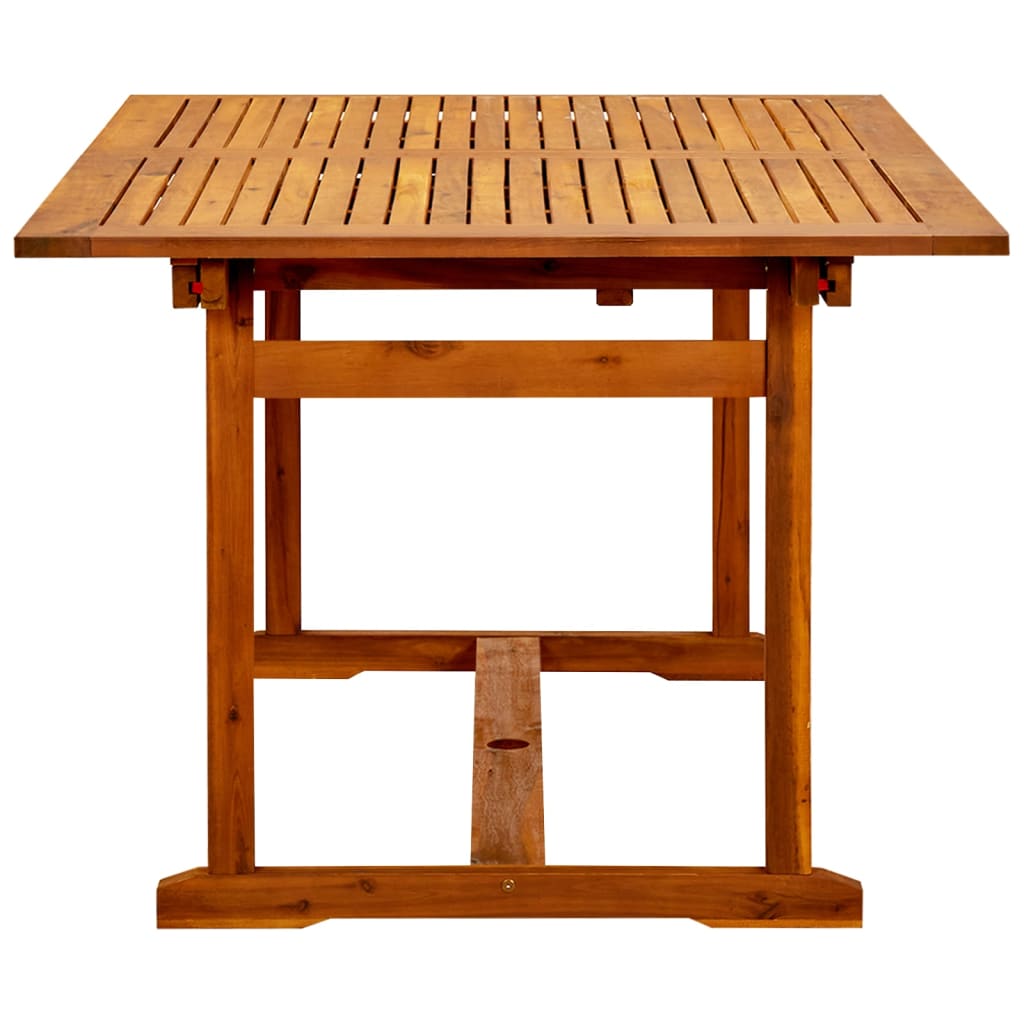 tömör akácfa kerti étkezőasztal (150-200) x 100 x 75 cm