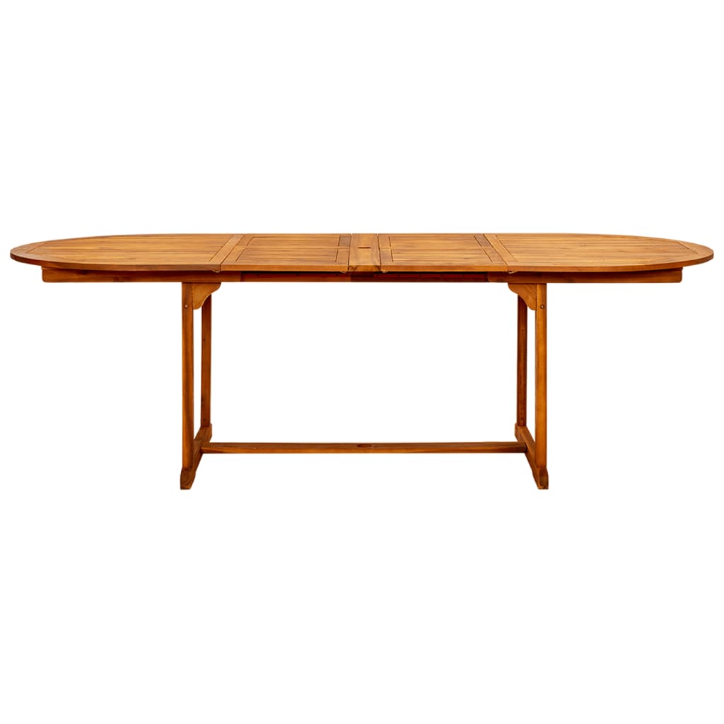 tömör akácfa kerti étkezőasztal (150-200) x 100 x 75 cm