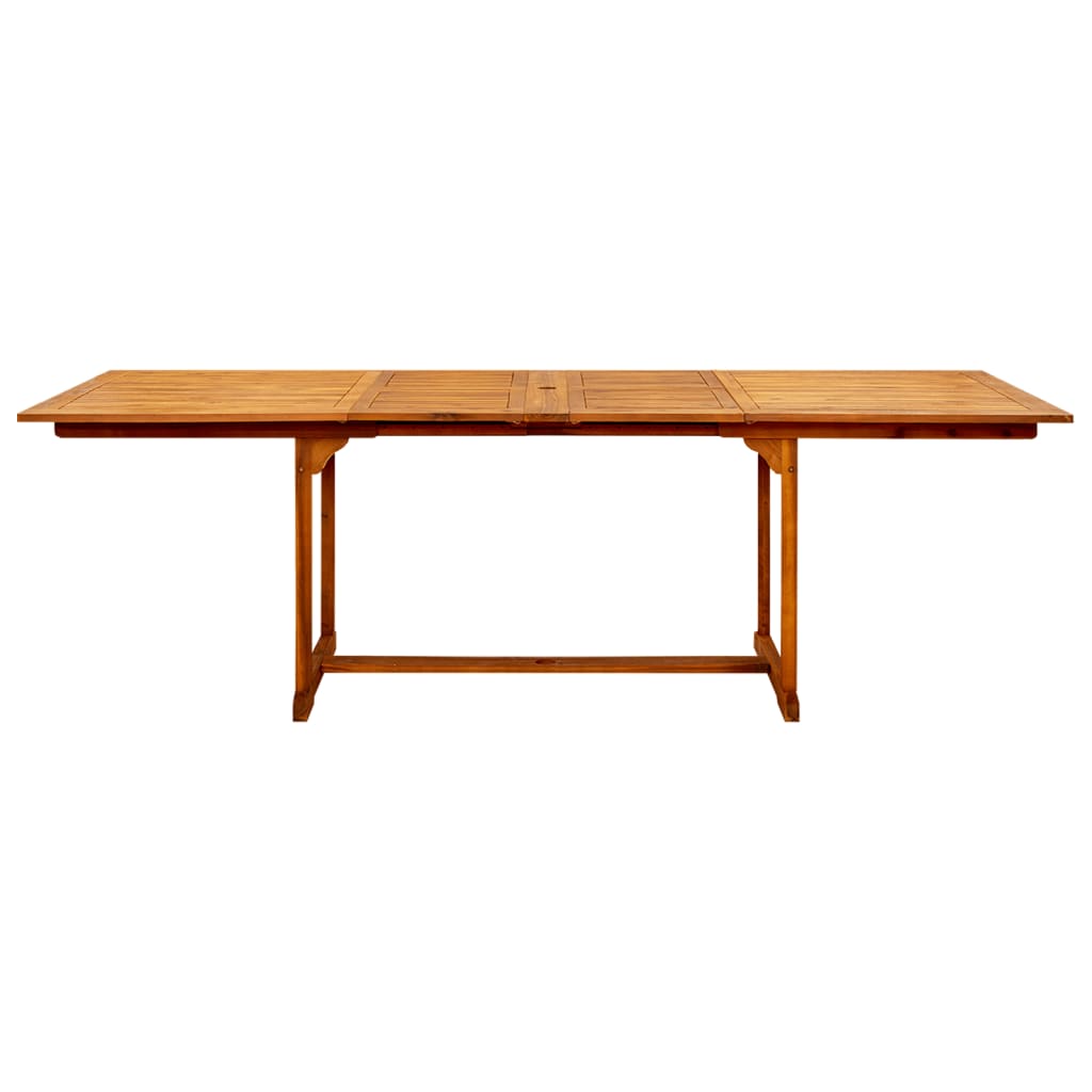 tömör akácfa kerti étkezőasztal (150-200) x 100 x 75 cm