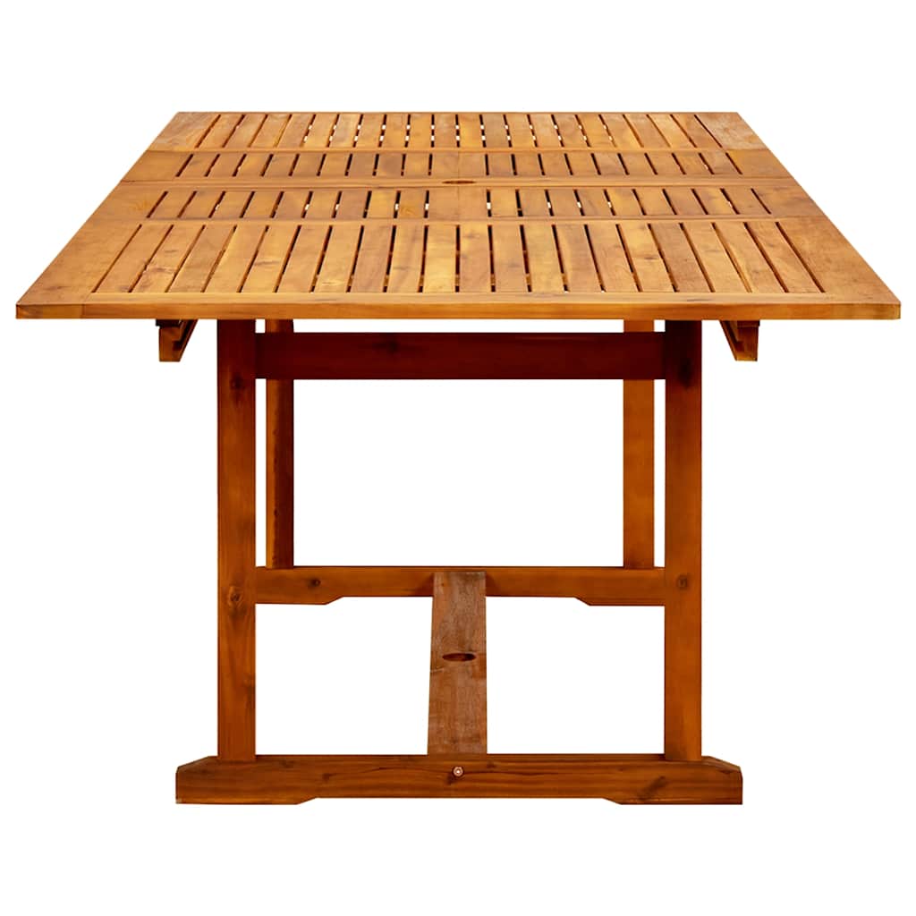 tömör akácfa kerti étkezőasztal (150-200) x 100 x 75 cm