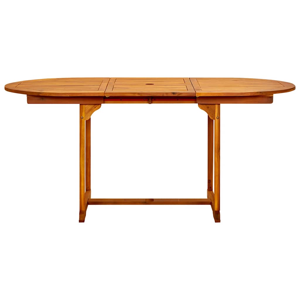 tömör akácfa kerti étkezőasztal (120-170) x 80 x 75 cm