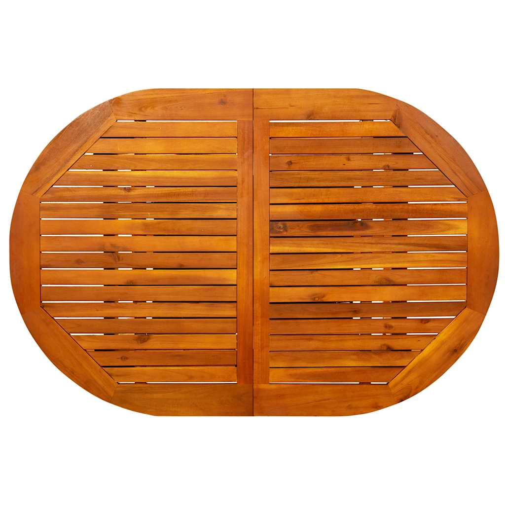 tömör akácfa kerti étkezőasztal (120-170) x 80 x 75 cm