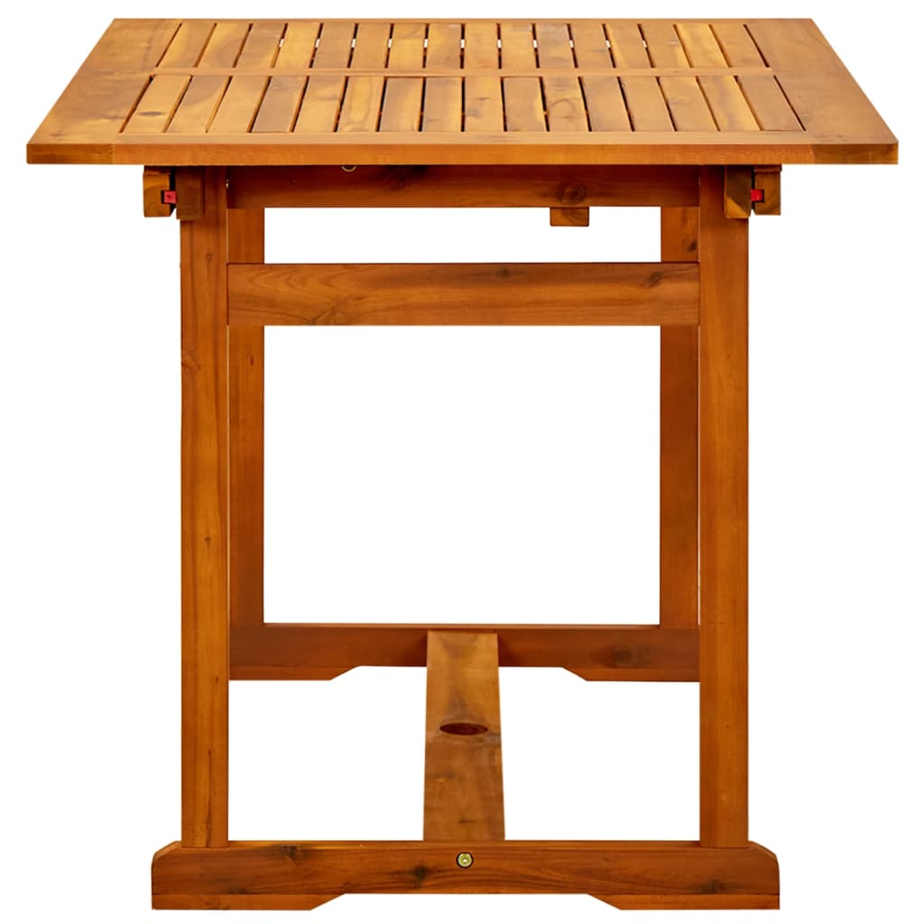 tömör akácfa kerti étkezőasztal (120-170) x 80 x 75 cm