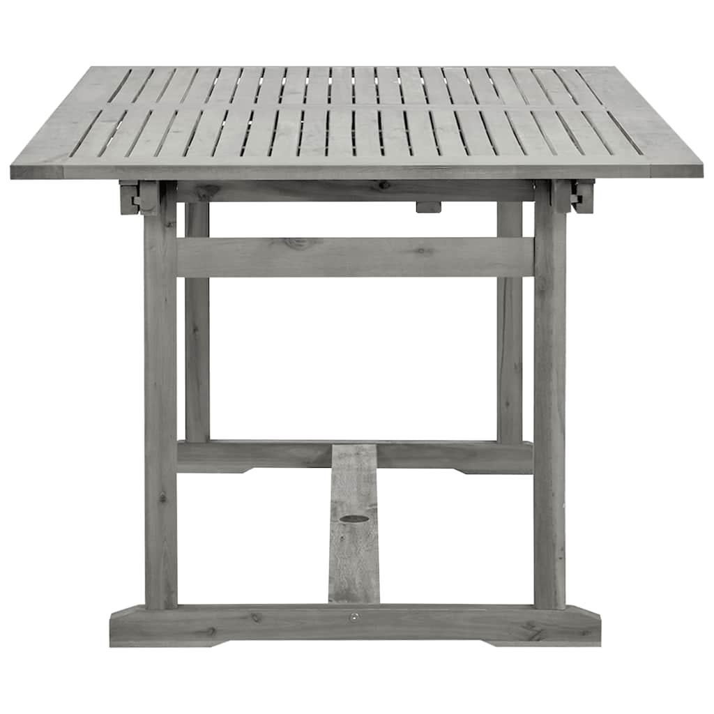 tömör akácfa kerti étkezőasztal (150-200) x 100 x 75 cm